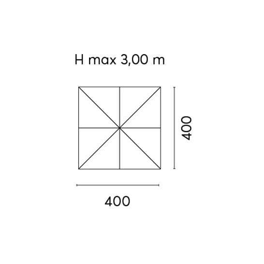 moia greenwood moia greenwood ombrellone push up 4x4 m antracite con telo ecru palo d 60 mm telescopico con camino antivento telo poliestere 320 gr contract ean 8013054831164