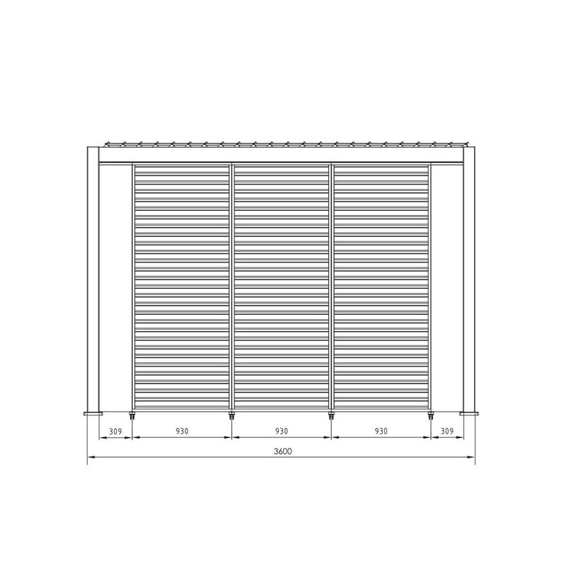 bizzotto bizzotto frangisole laterale per pergola ocean h 238 cm l 93 cm antracite ean 8051836466913
