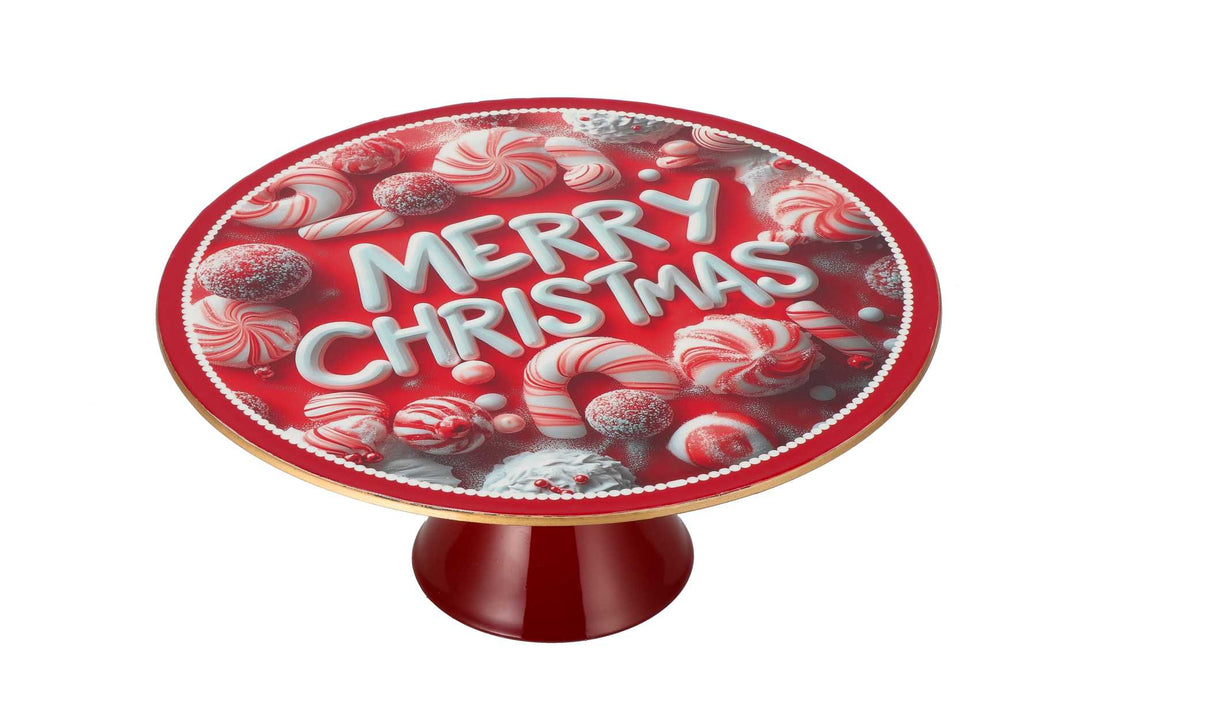 regalo italiano regalo italiano alzata tonda natale plastica d 33 cm h 14 cm ass multicolor 1 pz ean 8057586115194