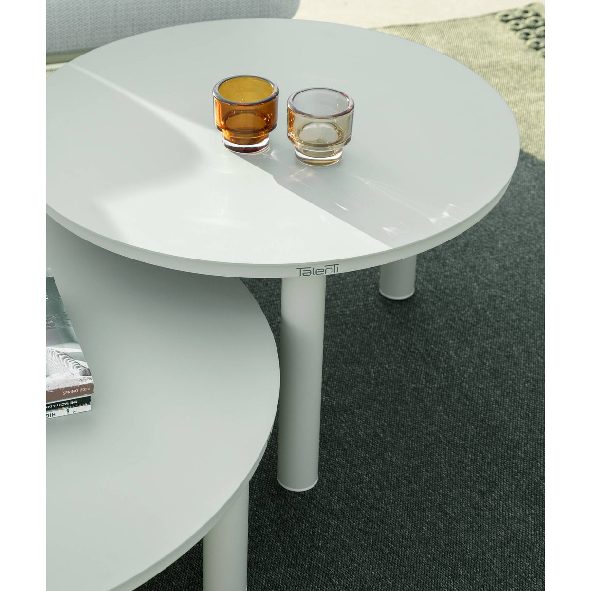 talenti talenti salotto lisa set sofa 2 poltrone armchair e tavolo caffe d85 bianco