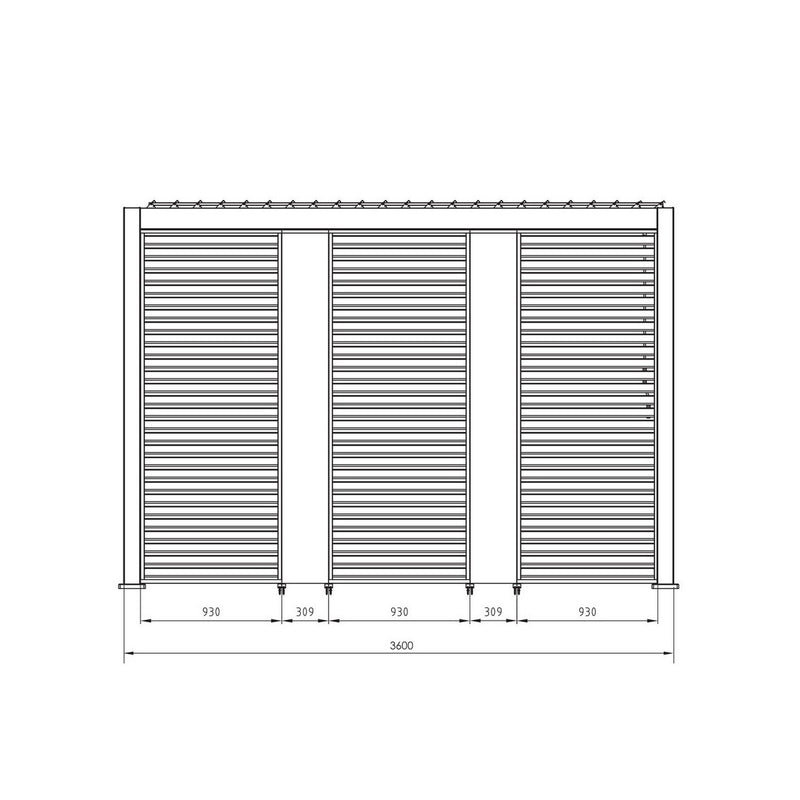 bizzotto bizzotto frangisole laterale per pergola ocean h 238 cm l 93 cm antracite ean 8051836466913