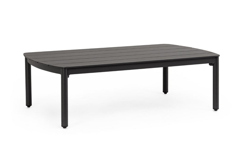 Bizzotto Fenix Salon de Jardin Anthracite – Canapé 3 places, 2 Fauteuils et Table Basse Outdoor