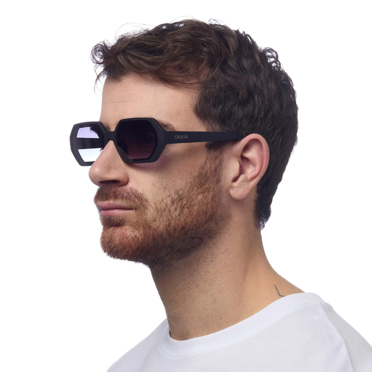 okkia okkia occhiale da sole premontato esagonale mod andrea black ean 8055773193734