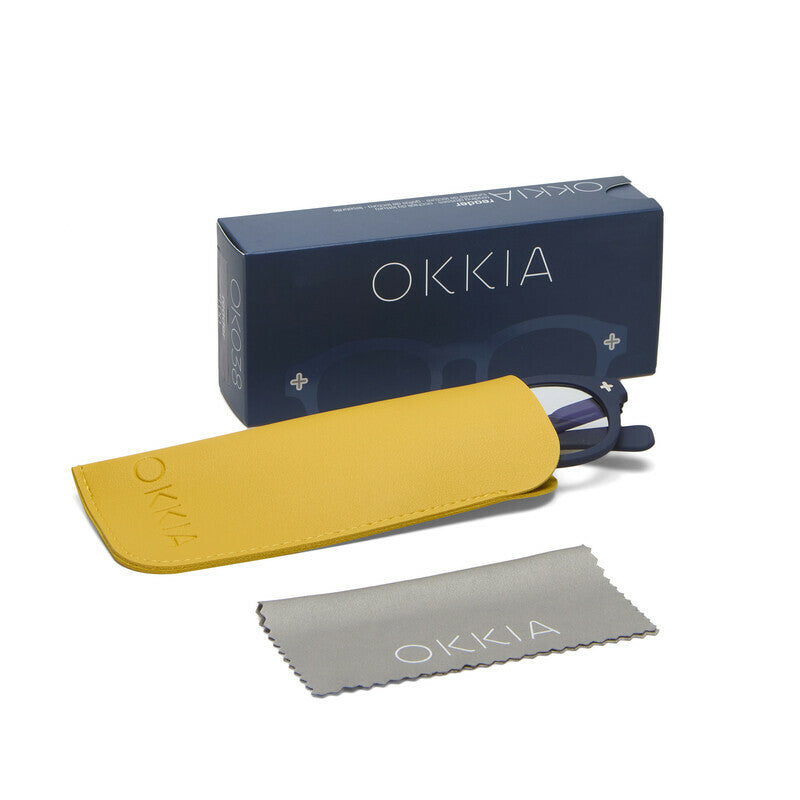 okkia okkia occhiale da lettura mod nashville premontato soft touch spring anti luce blu midnight diottrie 2 00 ean 8056211375101