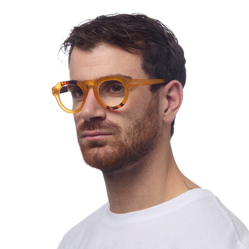 okkia okkia occhiale da lettura mod zeno soft touch anti luce blu giallo havana diottrie 2 00 ean 8055773197091