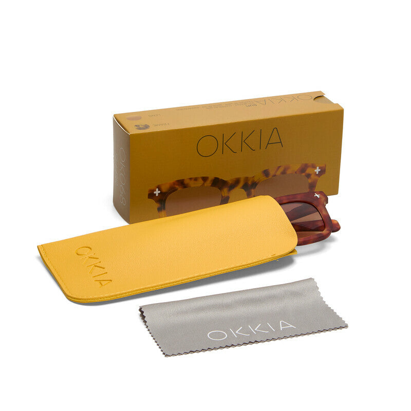 okkia okkia occhiale da sole premontato mod firenze soft touch sahara havana lenti brown ean 8056211375750