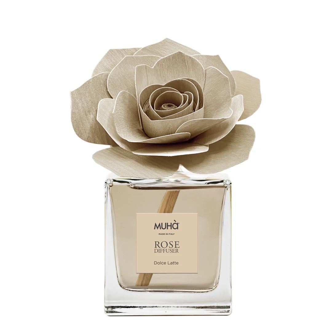 Muhà Diffuseur de parfum Rose Beurre Doux Lait 100ml