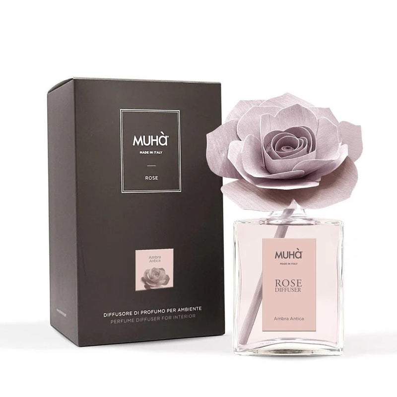 Muhà Diffuseur de parfum Rose Ambre Antique 200 ml