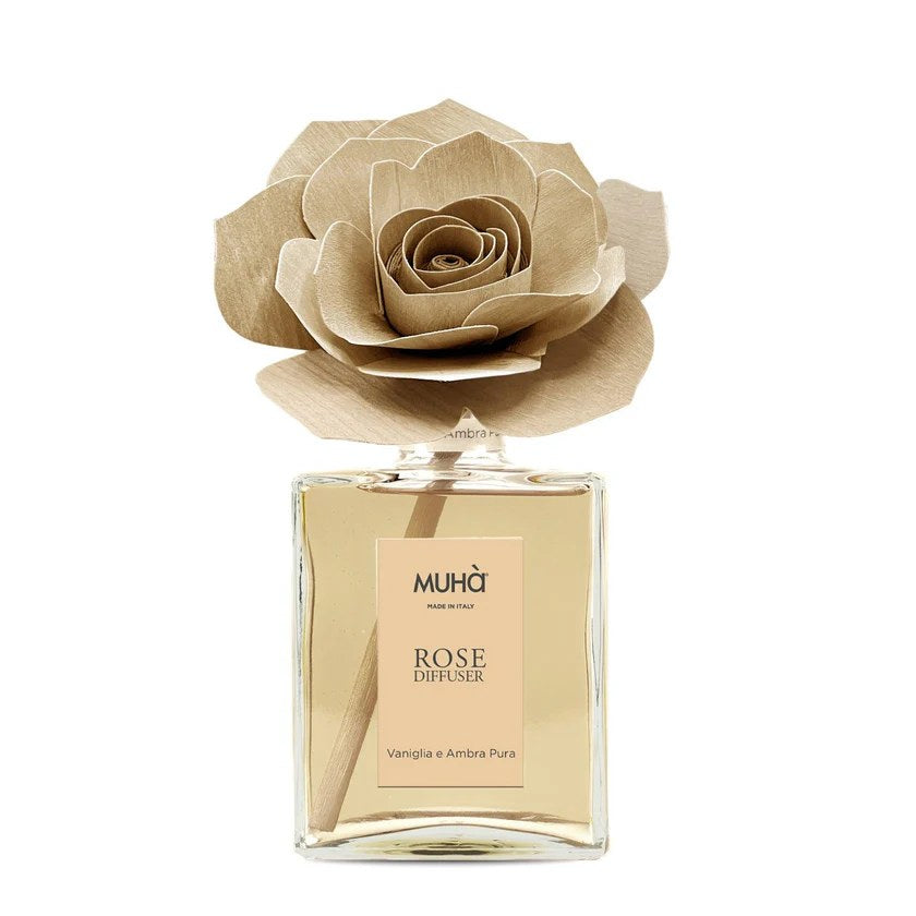 Muhà Diffuseur de parfum Rose Vanille et Ambre Pure 200 ml