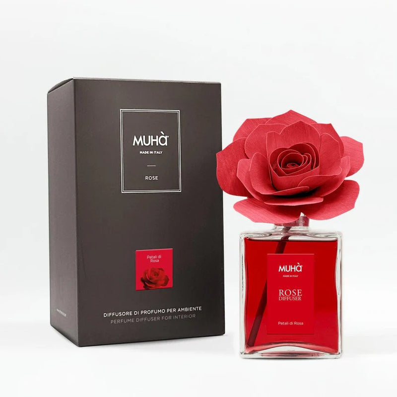 Muhà Diffuseur de parfum Rose Pétales de Rose 200 ml