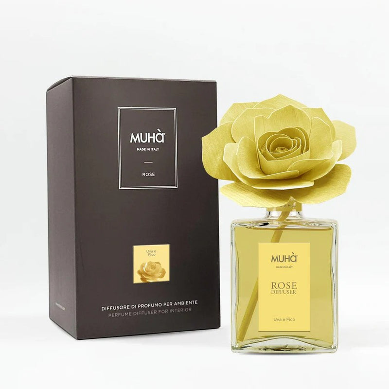 Muhà Diffuseur de parfum Rose Raisin et Figue 200 ml