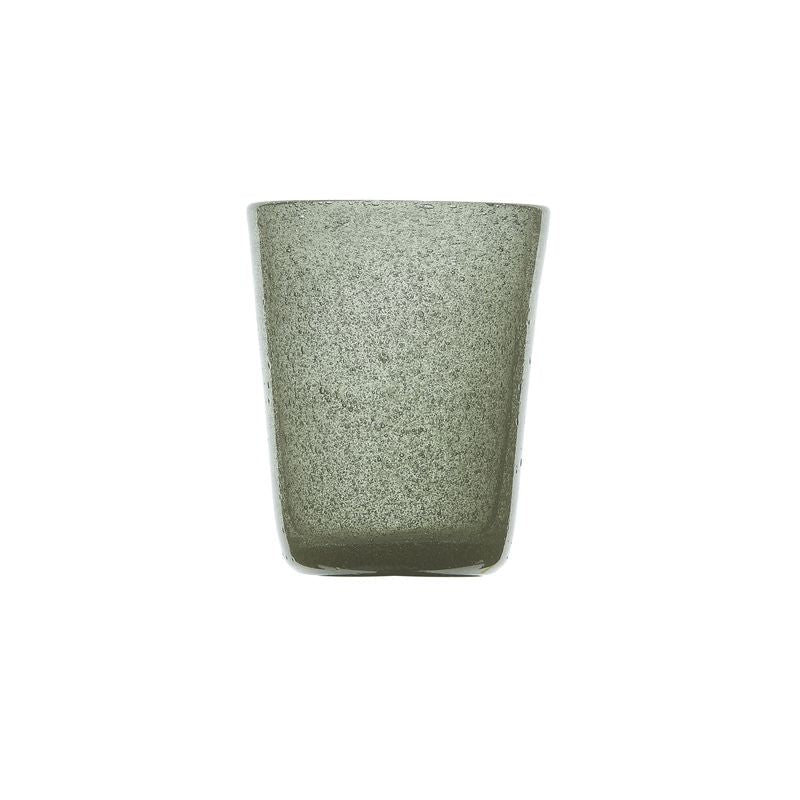 Zani Serafino Tumbler Verre à Eau Gris en Pâte de Verre