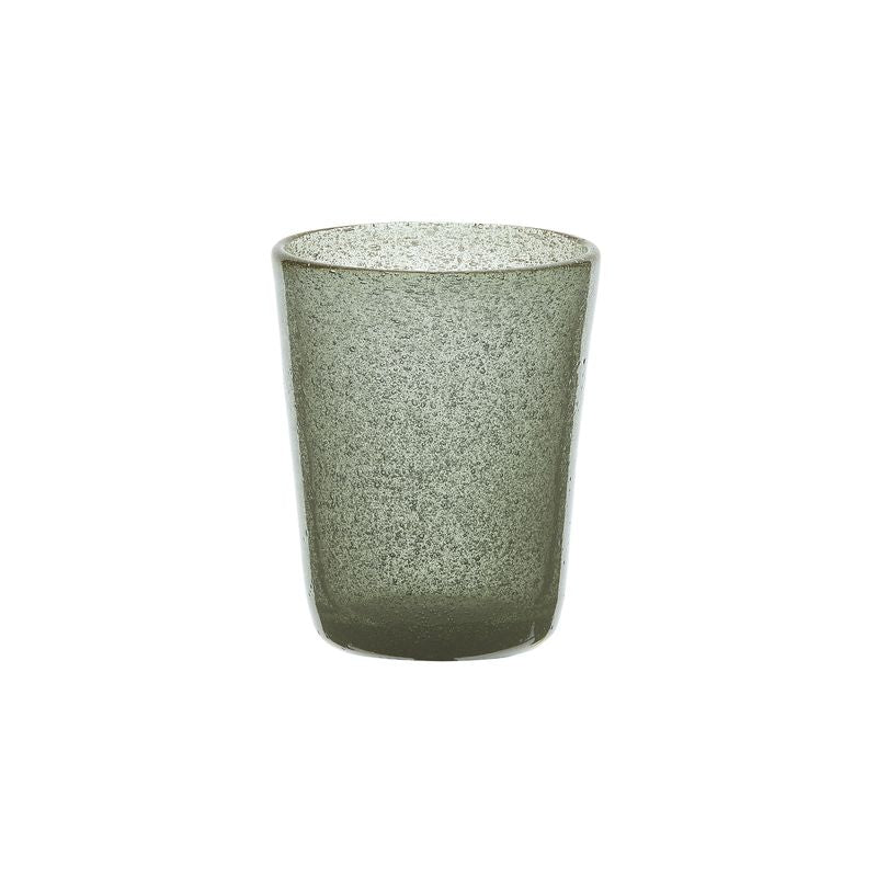 Zani Serafino Tumbler Verre à Eau Gris en Pâte de Verre