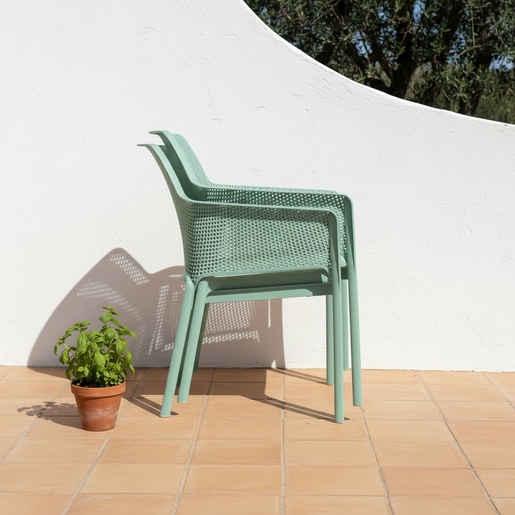 Nardi Sedia Net salice turchese impilate