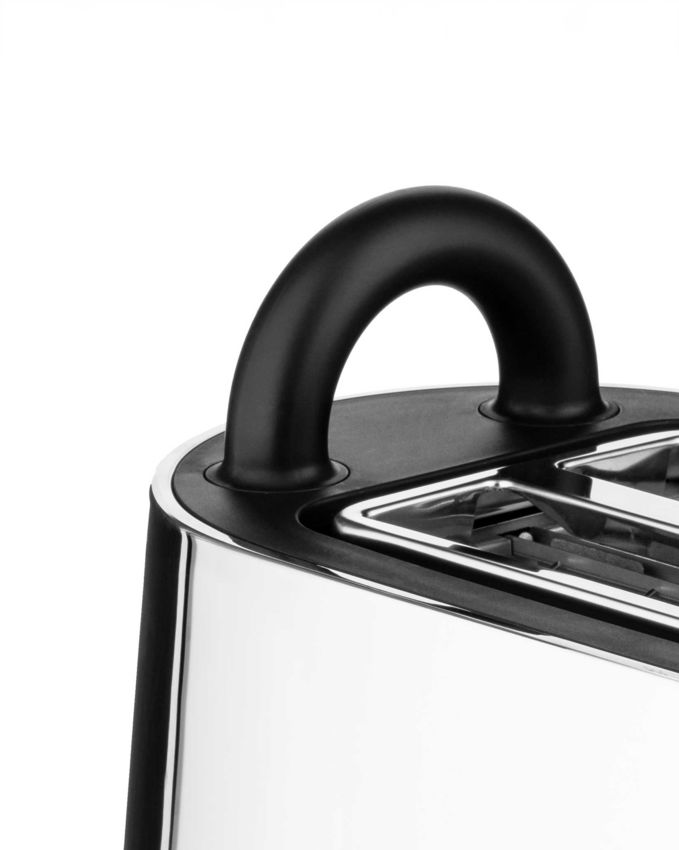 Alessi Grille-pain Toru Noir en Acier Inoxydable et Résine Thermoplastique
