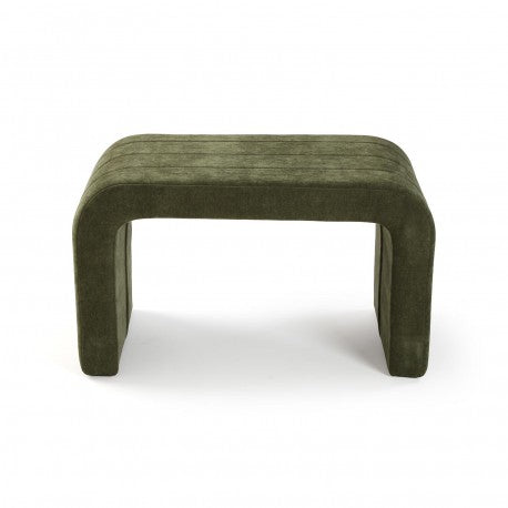 Banc d'appoint rembourré vert