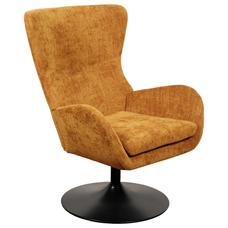 Fauteuil Melania Dimo en Tissu Ocre
