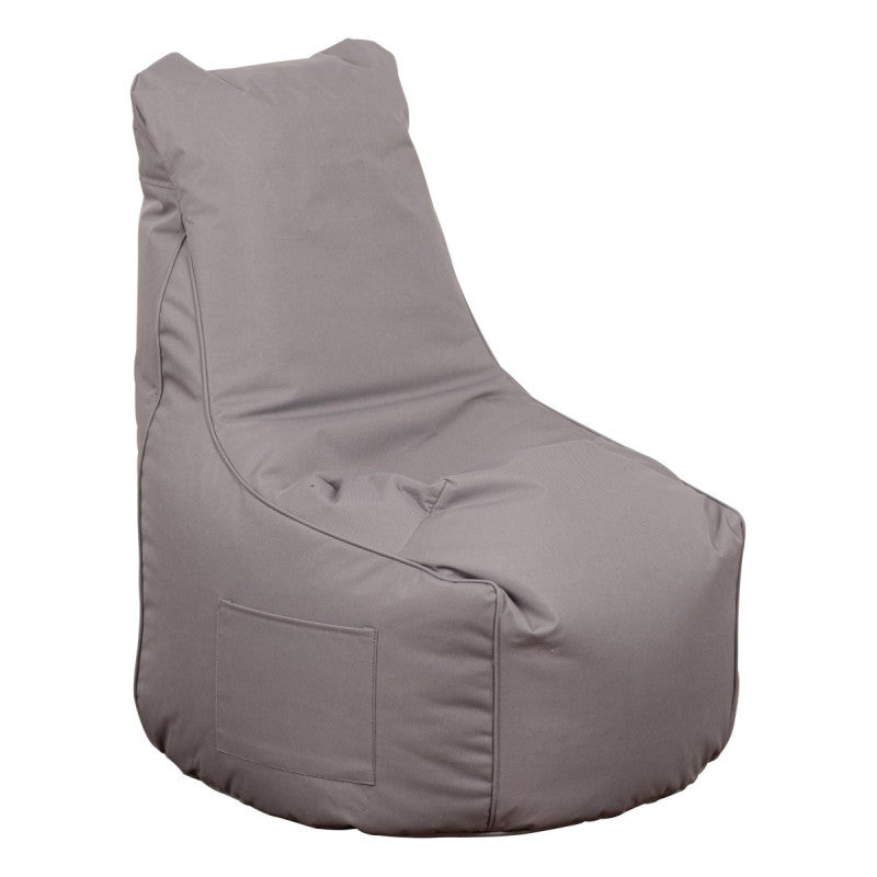 Di.Mo. Pouf poire Layla Gris en Nylon + PVC