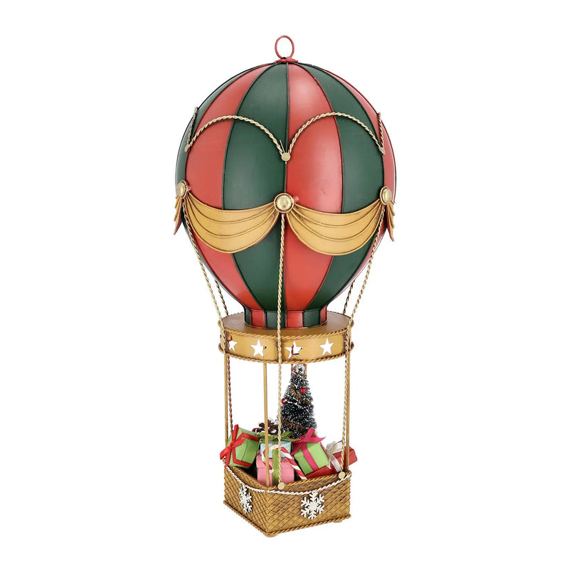Bizzotto Décoration de Noël Noelle Montgolfière avec Cadeaux – Ornement de Noël