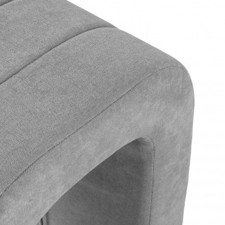 Verse Tabouret Rembourré Gris Clair