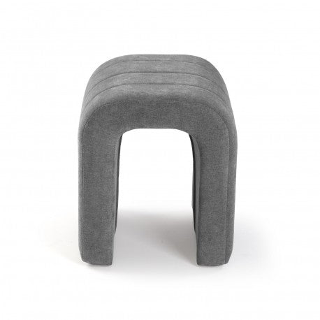 Verse Tabouret Rembourré Gris Clair