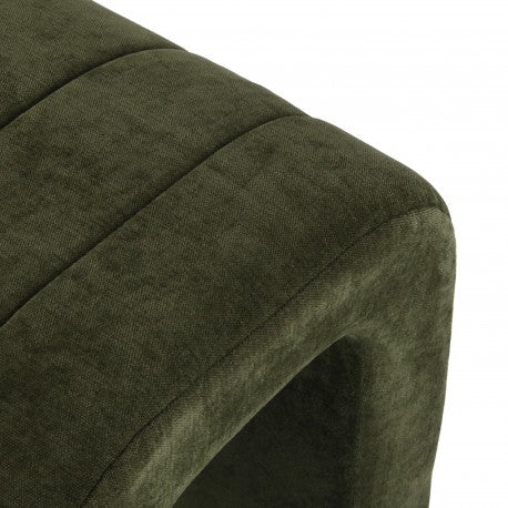 Tabouret rembourré vert Versa