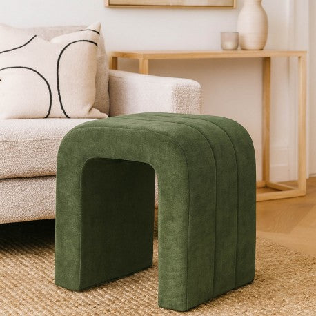 Tabouret rembourré vert Versa