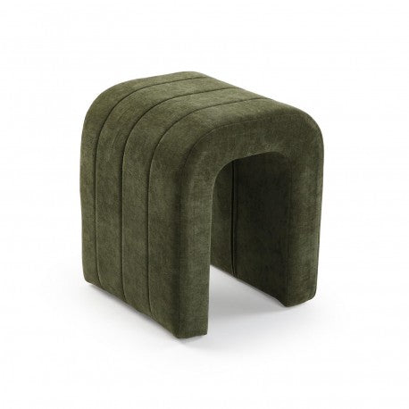 Tabouret rembourré vert Versa