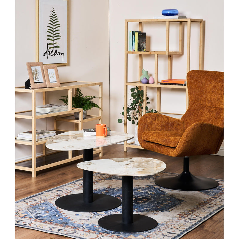 Fauteuil Melania Dimo en Tissu Ocre