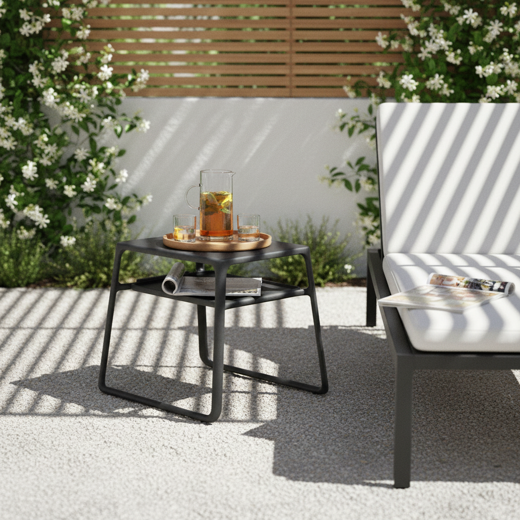 Tavolino Pop su patio giardino