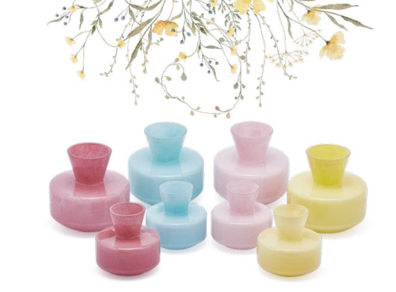 Vase rond avec col EDG Enzo De Gasperi H 15 cm P 16 cm Imperméable Aqua