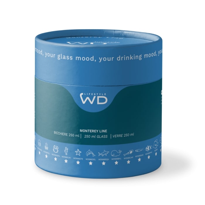 Gobelet en verre borosilicaté WD LifeStyle 250 ml, décor carpe