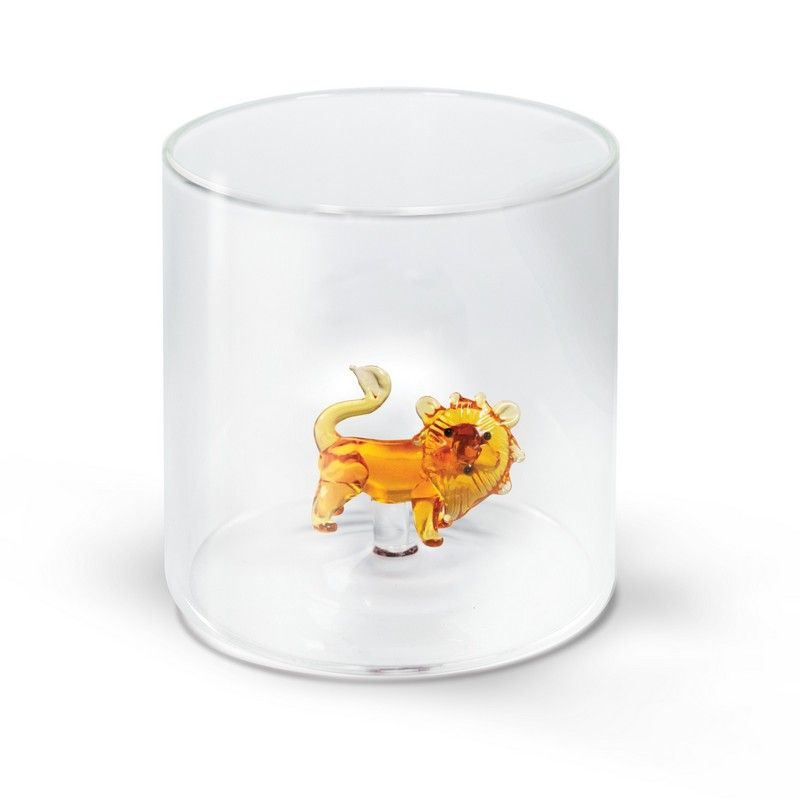 WD LifeStyle Verre Verre Borosilicaté Cc 250 ml Décor Lion