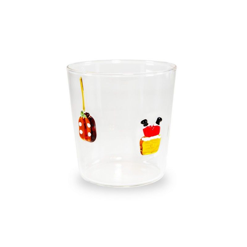 WD LifeStyle Bicchiere Vetro Borosilicato Cc 250 ml Decoro Camino