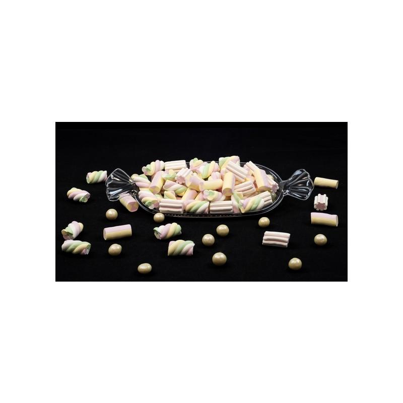 Bigiemme Lot de 3 barquettes à bonbons en plastique transparent 38 x 15 cm