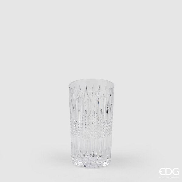 EDG Enzo De Gasperi Verre rayé H 14 cm P 8 cm 6 pièces