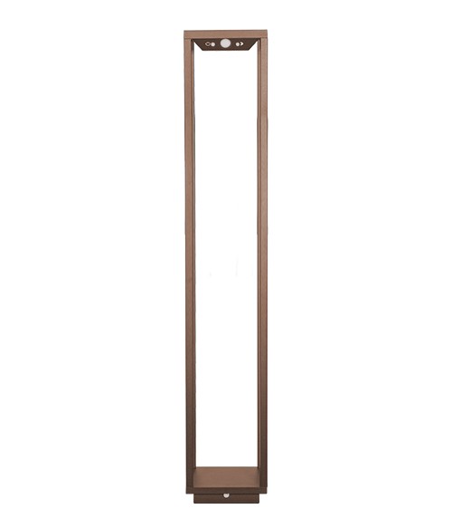 Lampe solaire Terra Saffron Home, h. 1 000 mm, p. 140 mm, l. 140 mm, acier Corten