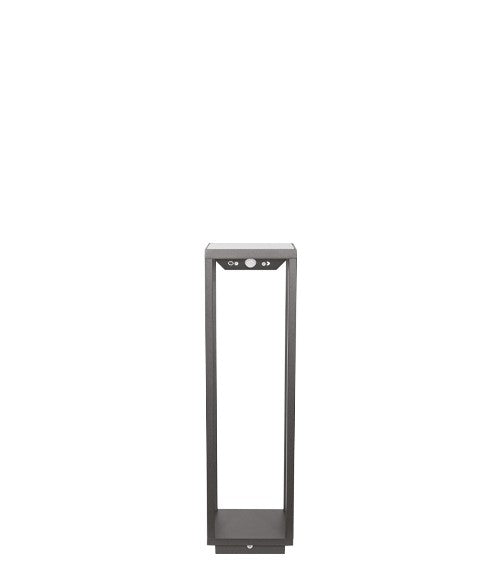 Lampe solaire Terra Zafferano Home, H 500 mm, P 140 mm, L 140 mm, grise