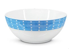 Saffron Salad Bowl Pearls Blue