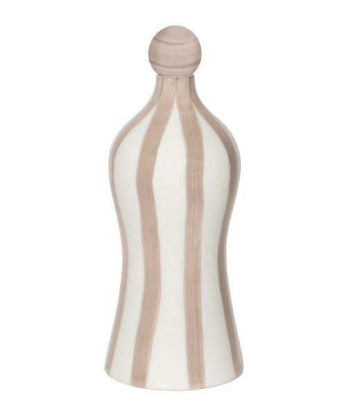 Bouteille Lido à rayures safran D 110 mm H 264 mm Sable