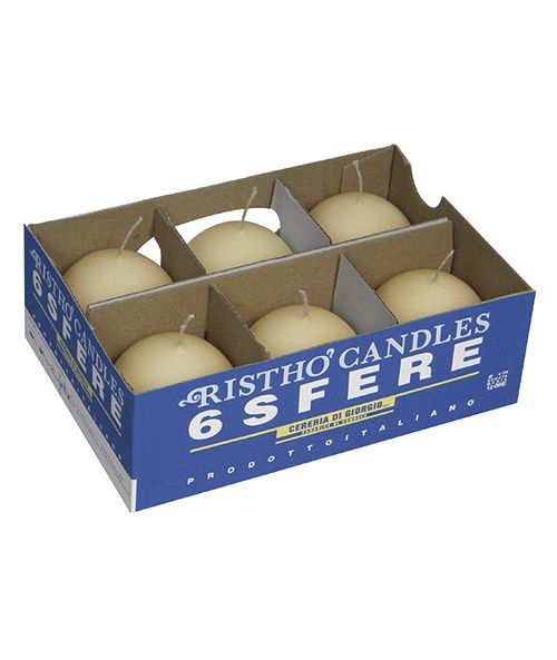 immagine-2-cereria-di-giorgio-cereria-di-giorgio-candele-sfera-6-cm-6-pz-avorio-ean-8006545063199