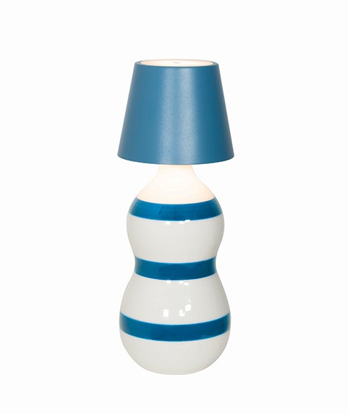 Lampe à bouchon Poldina Safran H 111 mm P 111 mm Bleu