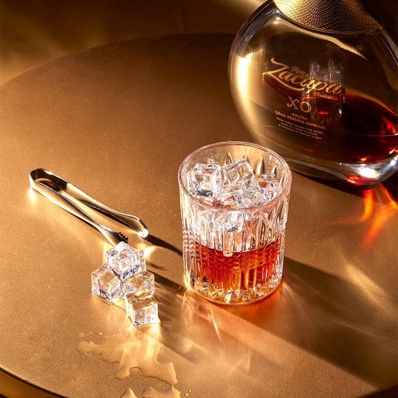 EDG Enzo De Gasperi Verre rayé H 9,5 cm P 8,2 cm 6 pièces