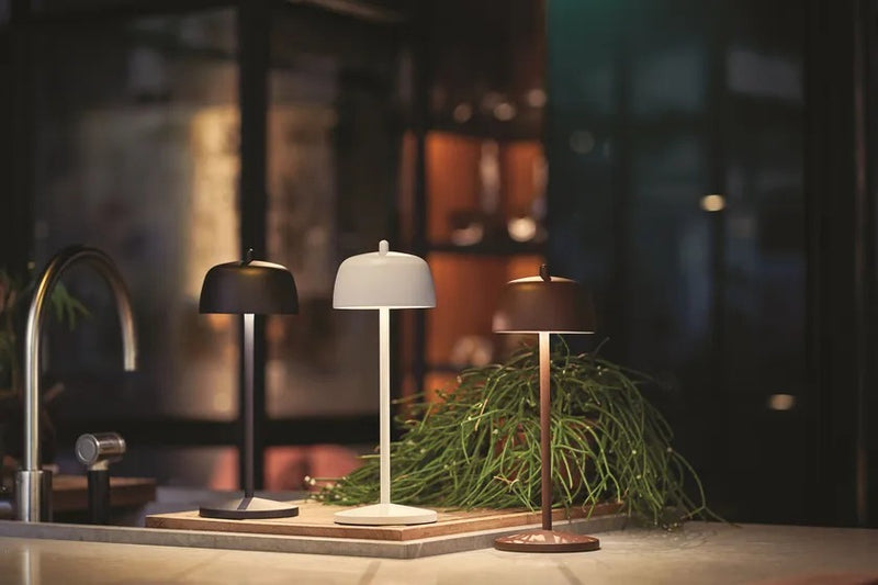 Lampe de table Circe Zafferano D 110 mm H 300 mm Blanc Op.