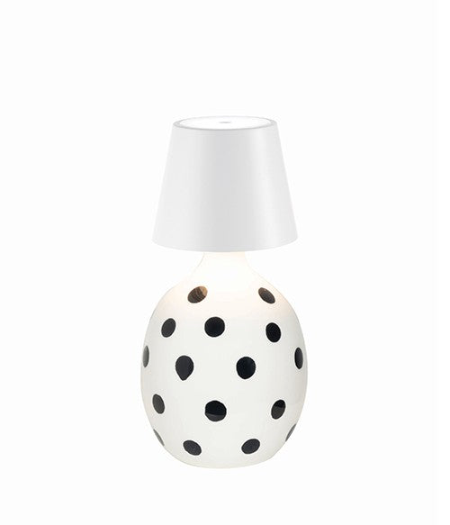 Lampe à bouchon Poldina Safran H 111 mm P 111 mm Blanc