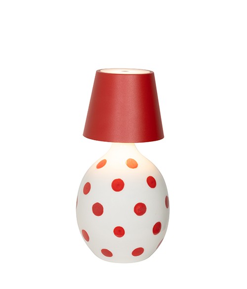 Saffron Poldina Stopper Lamp H 111 Mm D 111 Mm Red