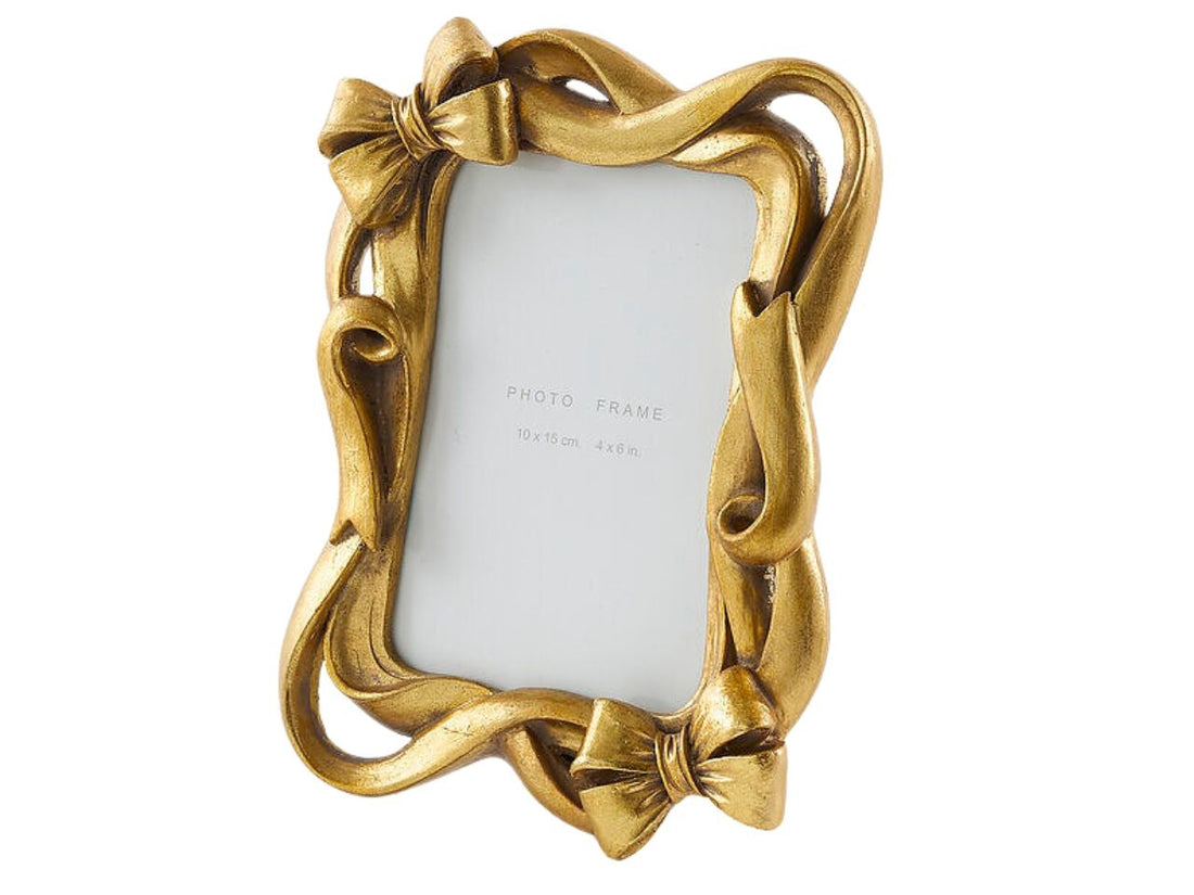 EDG Enzo De Gasperi Porte-Photo de Noël avec Nœud H20,5 cm Or Foncé – Décoration de Noël