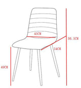 Chaise Dimo Livia en Tissu Taupe Clair, Pieds Noirs
