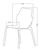 DI.MO Versa Chaise Shila en PP Tourterelle 56x47x83cm