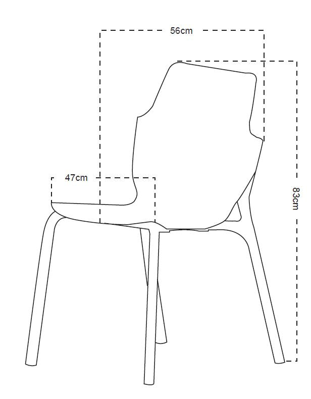 Chaise Dimo Shila en Polypropylène Gris